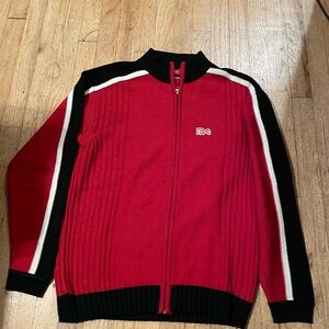 Men's Red and Black Sweater